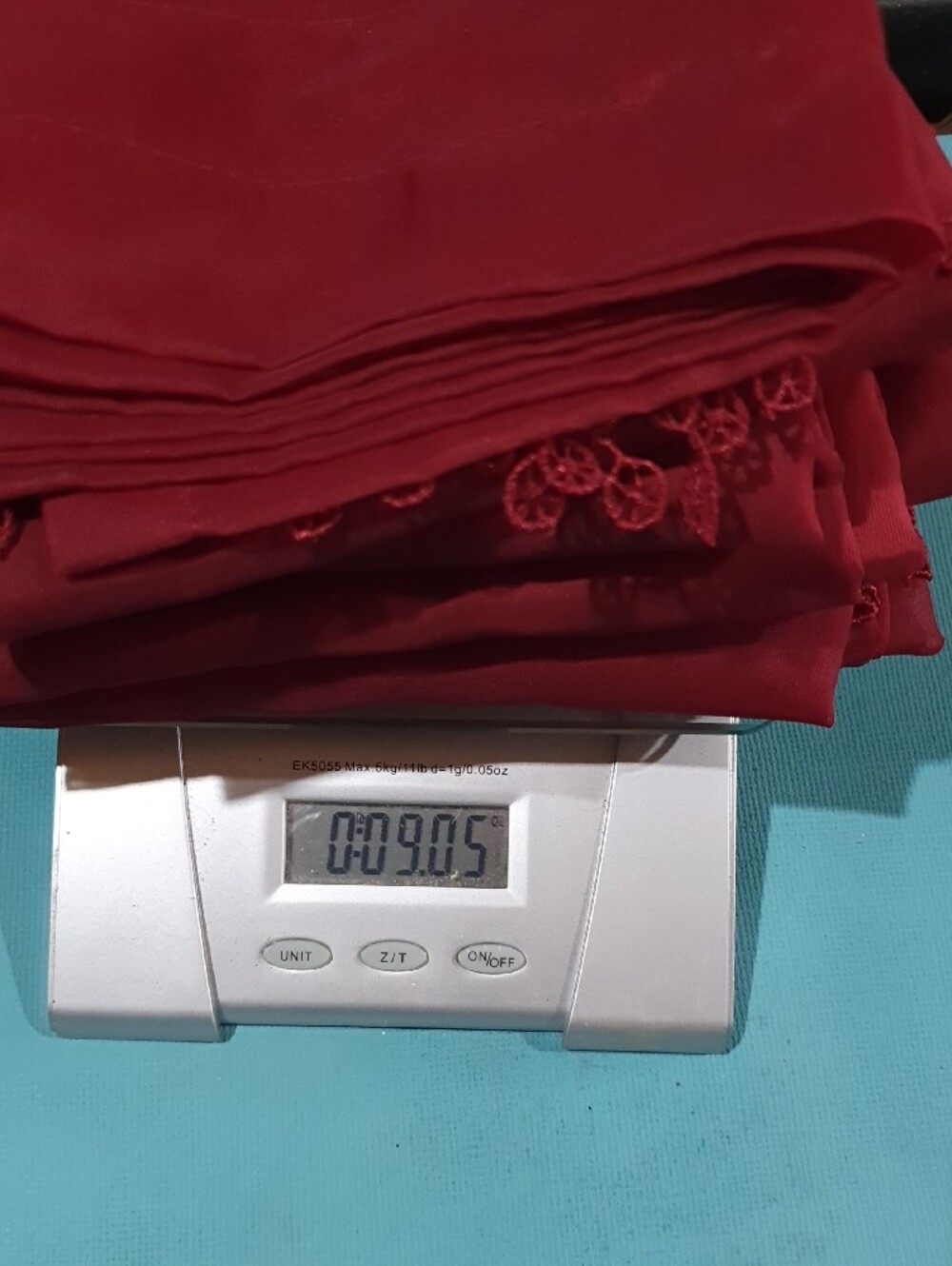 Red Maroon Decorative Sheer Valance Curtains - Unbranded - Picture 7 of 7